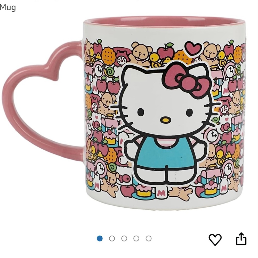 Hello Kitty Mug with Heart Handle
